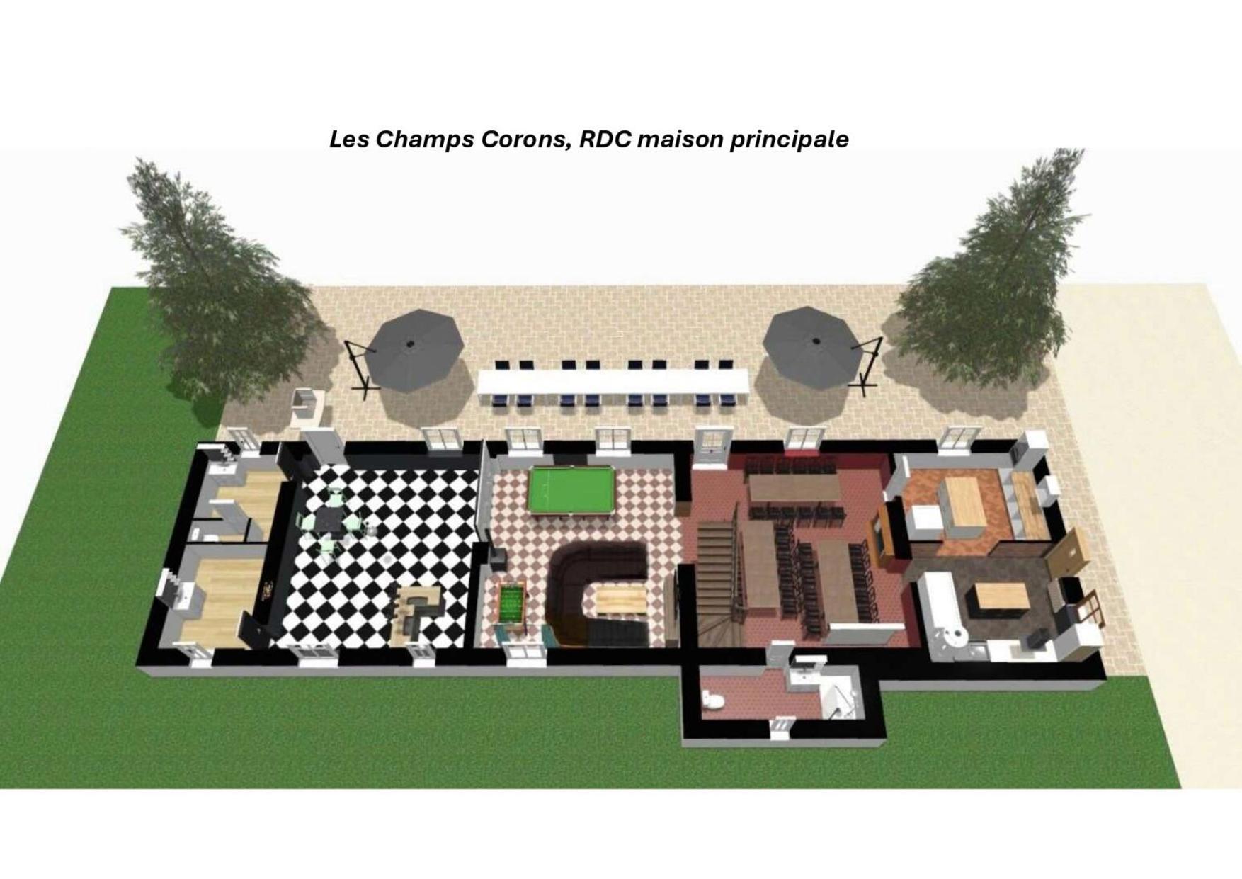 Crazy Villa Champs Corons dans l'Orne Piscine intérieure ! Les Menus Extérieur photo