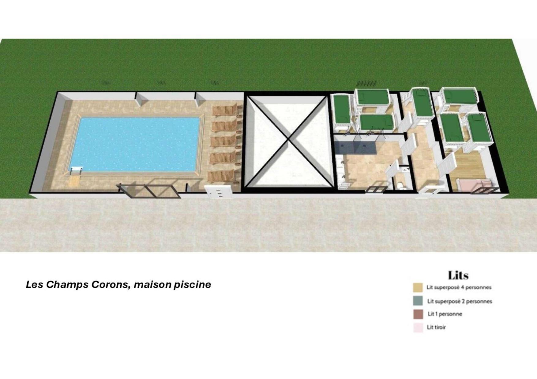 Crazy Villa Champs Corons dans l'Orne Piscine intérieure ! Les Menus Extérieur photo